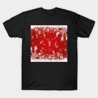 Snowflakes / Stars: Christmas in red and white T-Shirt